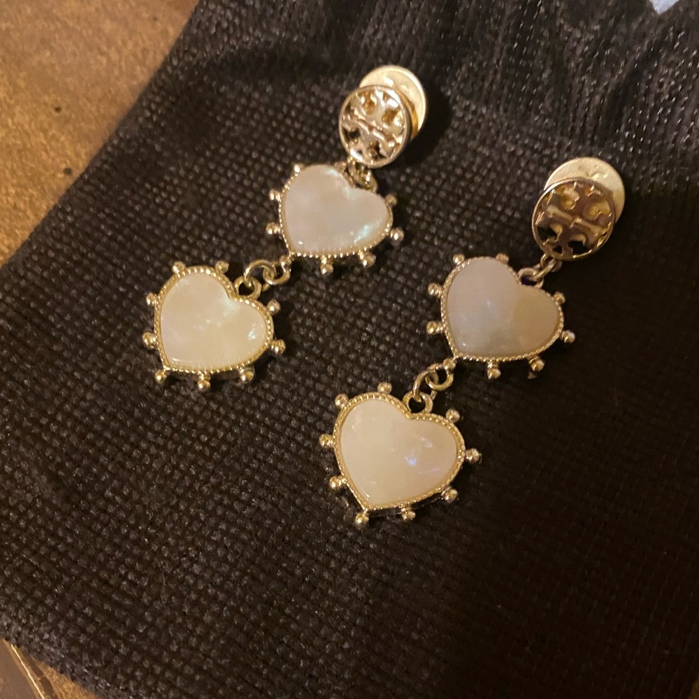 Authentic  Tory Burch earrings with pouch